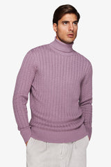 Maglia dolcevita a trecce cipolla-Dan John