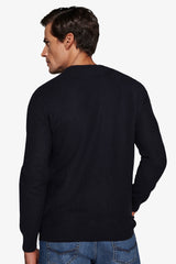 Maglia girocollo armaturata chicco riso blu-Dan John