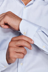 Camicia micro righe azzurra-Dan John