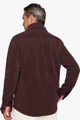 Overshirt effetto velluto a coste bordeaux-Dan John