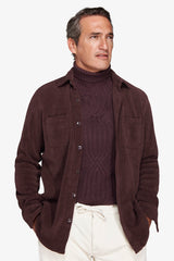 Overshirt effetto velluto a coste bordeaux-Dan John