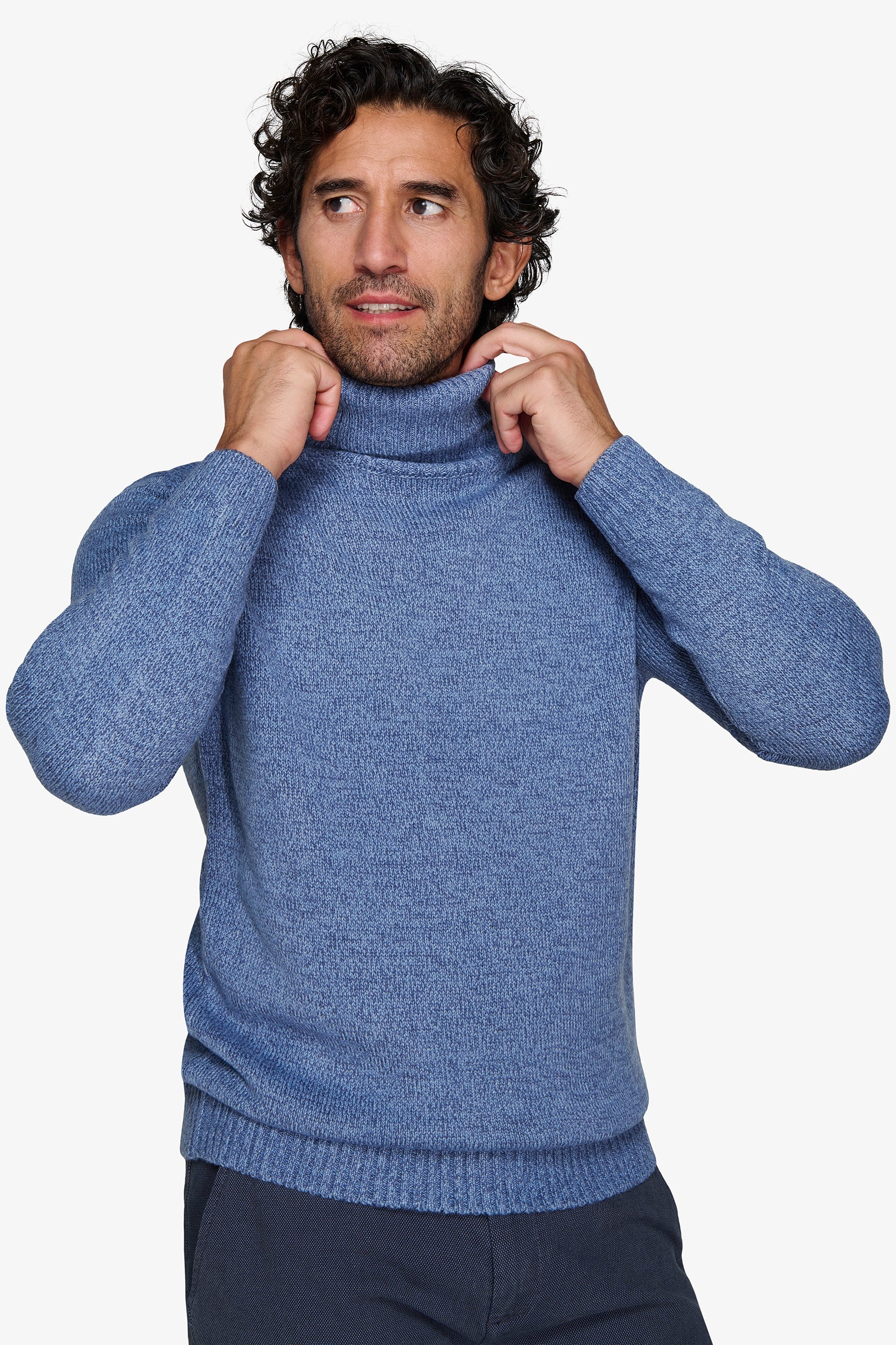 Maglia dolcevita mouline' carta da zucchero-Dan John
