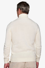 Maglia dolcevita effetto lambswool panna-Dan John
