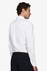Camicia piquet bianca slim-Dan John