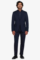 Giacca in jersey tecnico blu slim-Dan John