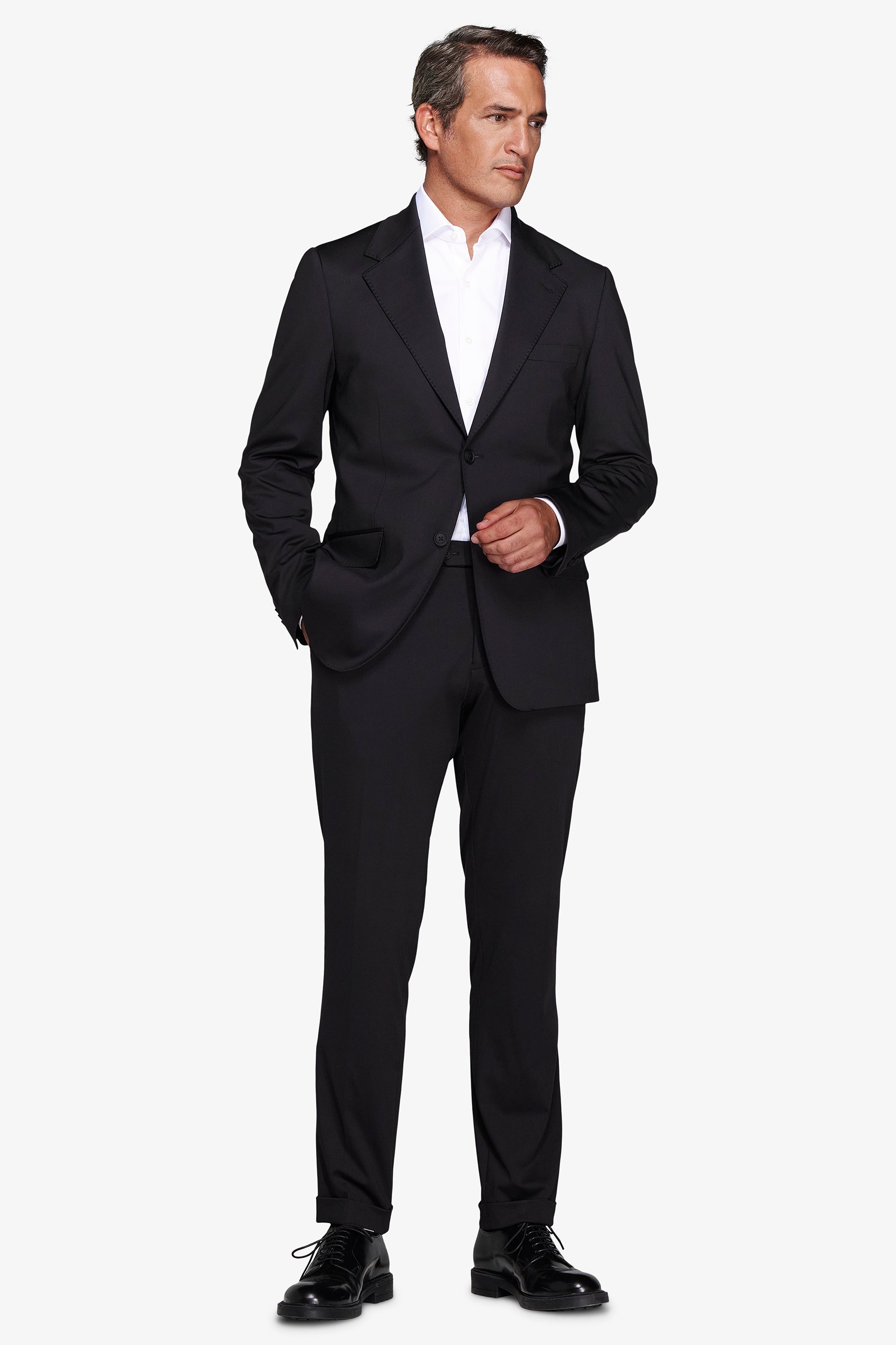 Giacca in jersey tecnico nera slim-Dan John