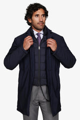 Cappotto tecnico trapuntato blu-Dan John