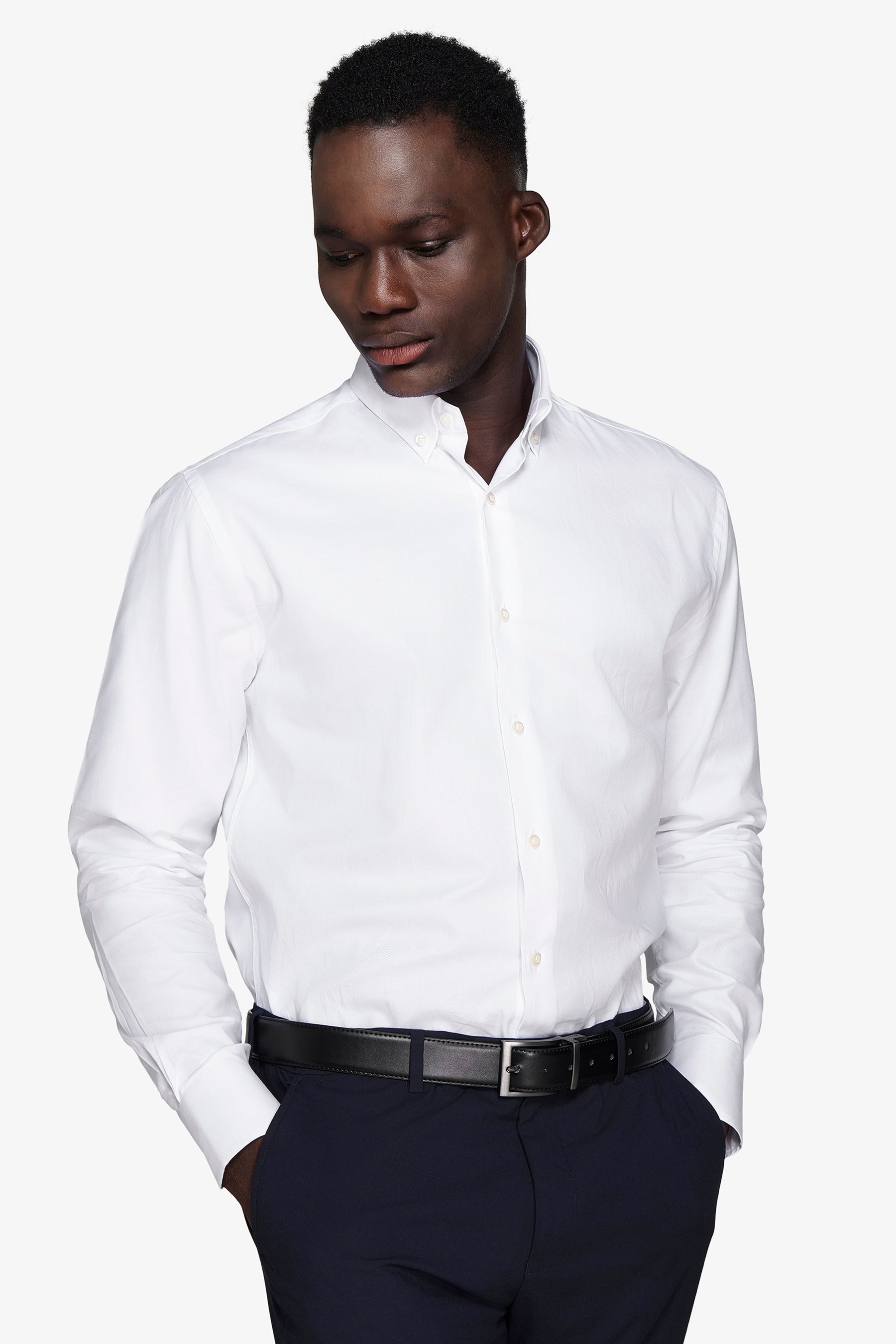 Camicia oxford button down bianca-Dan John