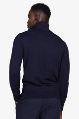 Maglia dolcevita basic blu-Dan John