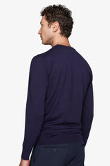 Maglia girocollo basic blu-Dan John