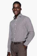 Camicia pied de poule marrone-Dan John
