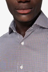 Camicia pied de poule marrone-Dan John