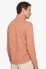 Maglia dolcevita mouline' arancio-Dan John