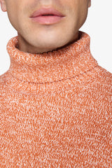 Maglia dolcevita mouline' arancio-Dan John