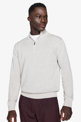 Maglia half zip grigio chiaro-Dan John
