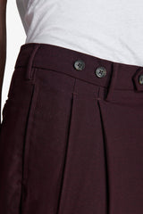 Pantaloni doppia pinces bordeaux-Dan John