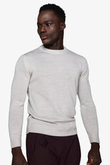 Maglia girocollo effetto lambswool grigio chiaro-Dan John