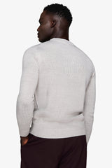 Maglia girocollo effetto lambswool grigio chiaro-Dan John