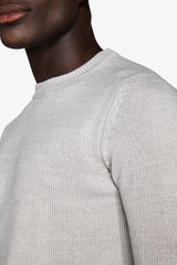 Maglia girocollo effetto lambswool grigio chiaro-Dan John