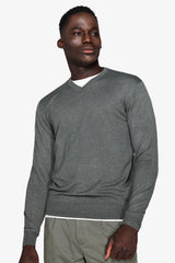 Maglia scollo a V verde-Dan John