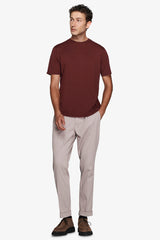 T-shirt basic in cotone leggero bordeaux-Dan John