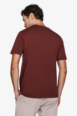 T-shirt basic in cotone leggero bordeaux-Dan John