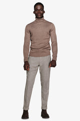 Maglia dolcevita effetto lambswool tortora-Dan John