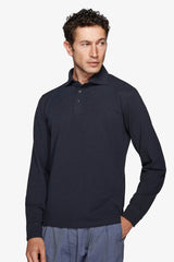 Polo piquet stretch con collo camicia avion-Dan John