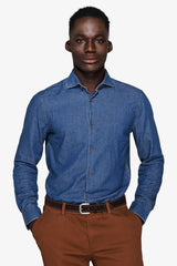 Camicia denim lavaggio scuro chambray-Dan John