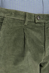 Pantaloni velluto millerighe verde-Dan John