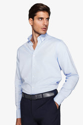Camicia oxford button down azzurra-Dan John