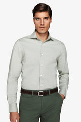 Camicia effetto flanella verde-Dan John