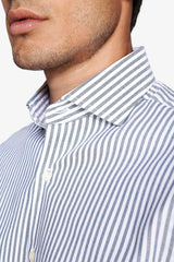 Camicia a righe operata verde-Dan John