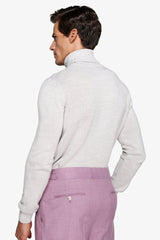 Maglia dolcevita effetto lambswool grigio chiaro-Dan John