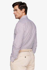 Camicia a righe bordeaux-Dan John