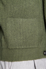 Cardigan collo sciallato verde-Dan John