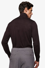 Maglia dolcevita basic marrone-Dan John