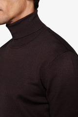 Maglia dolcevita basic marrone-Dan John
