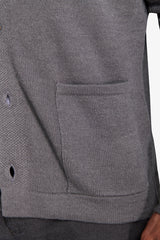 Giacca in maglia grigio medio-Dan John