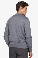 Maglia scollo a V grigio medio-Dan John