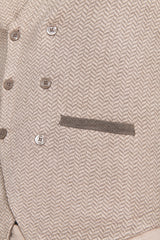 Gilet in maglia doppiopetto herringbone corda-Dan John