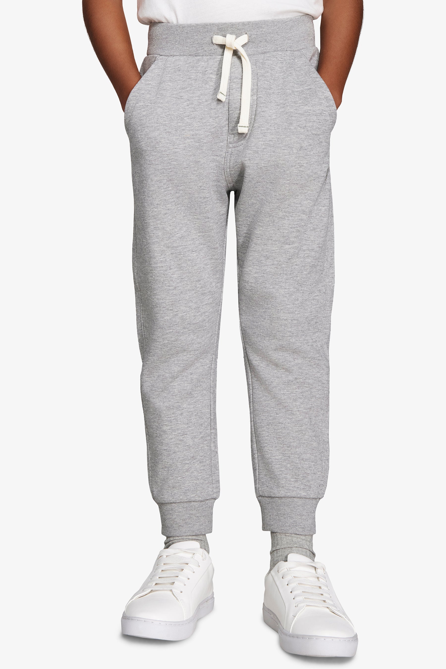 Pantaloni felpa basic grigio chiaro Kids-Dan John