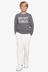 Maglia girocollo con scritta grigio medio Kids-Dan John