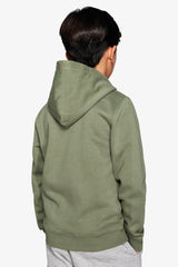 Felpa full zip basic verde Kids-Dan John