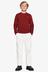 Felpa girocollo basic bordeaux Kids-Dan John