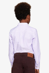 Camicia oxford a righe lilla Kids-Dan John