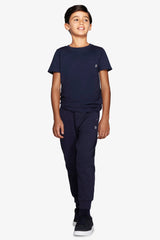 T-shirt basic con taschino blu Kids-Dan John