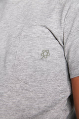 T-shirt basic con taschino grigio chiaro Kids-Dan John