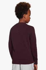 Maglia girocollo rasata bordeaux Kids-Dan John