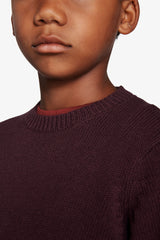 Maglia girocollo rasata bordeaux Kids-Dan John